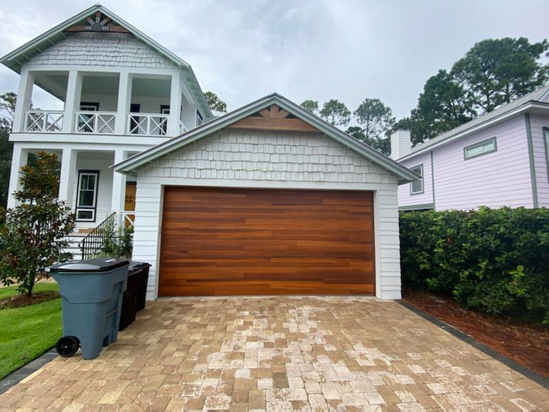 30A Santa Rosa Beach FL House with Beautiful Cedar Woodtone Garage Door